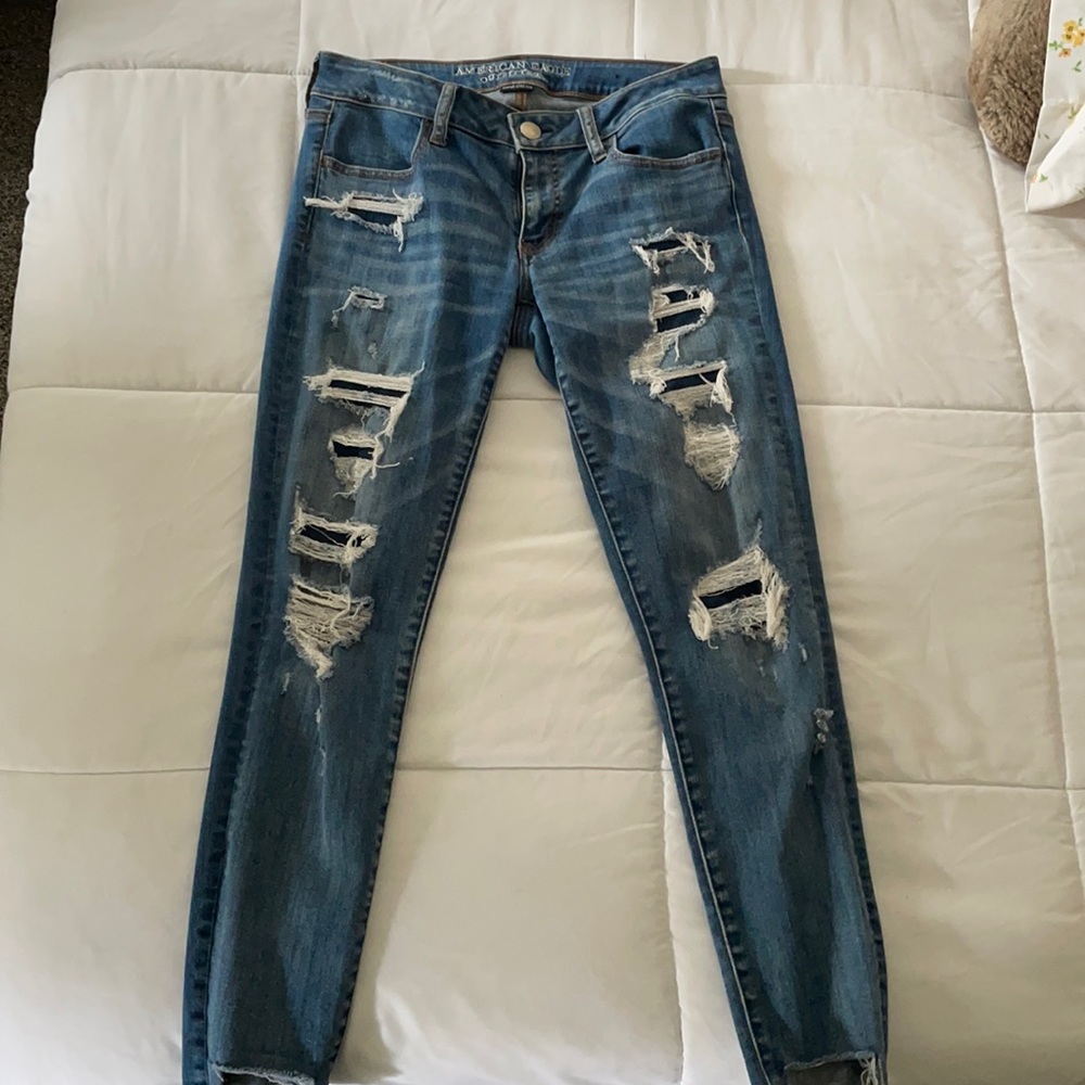 American eagle ripped jeggings